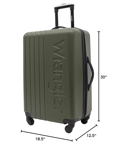 Wrangler Quest Luggage Set, Olive Green, 3 Piece Set (30"/26"/22")