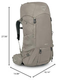 Osprey Renn 65L Women's Backpacking Backpack, Pediment Grey/Linen Tan