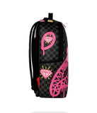 Sprayground Pink Panther Diamond Shark Backpack, 18x6x11.5 Inch, Pink, 100% PVC, Adjustable Straps, Laptop Compartment