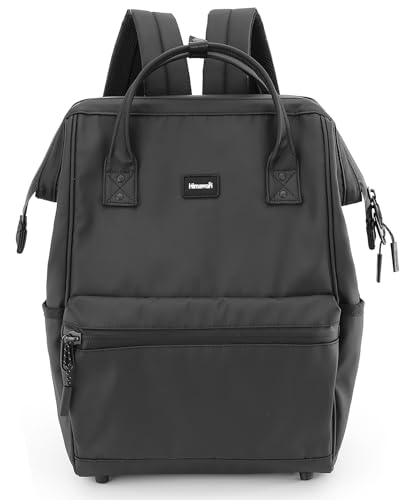 himawari 15.6" Laptop Backpack with USB Port - Waterproof Anti-Theft Nylon Bag for College, Travel & Commute for men & women (Black, Large)