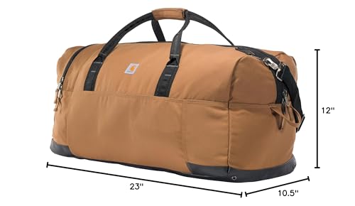 Carhartt Classic Duffels, Heavy-Duty Bag for Jobsite, Gym, & Travel, 55L, Carhartt Brown