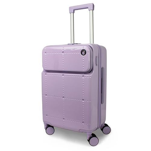 World Traveler Dejuno Smart 20-Inch Carry-On Luggage with USB Ports - Lavender