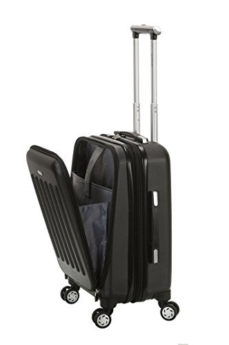 Rockland Titan Hardside Carry-On Spinner Luggage, Black, Carry-On 19-Inch (F2401-BLACK)