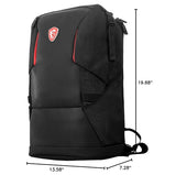 MSI Urban Raider Gaming Laptop Backpack, Quick Access, Padded Mesh, Lightweight Polyester Exterior, Fits Up to 17" Laptop, Water Repelent IPX-2, Medium