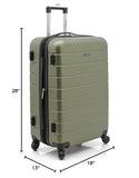 Wrangler Smart Spinner Hardside Luggage, 3 Piece Set, Olive Green