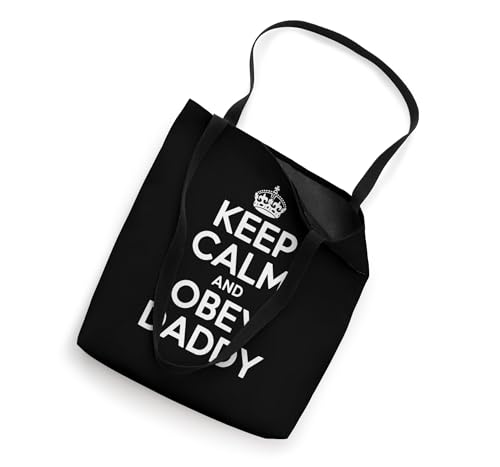 Keep Calm and Obey Daddy Funny Parenting Humor Tote Bag