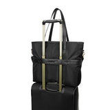 Kenneth Cole REACTION Madison Square Lightweight Hardside Chevron Expandable Spinner Luggage, Black, 2-Piece (20" Carry On + Tote)