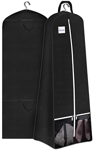 SLEEPING LAMB 72'' Bridal Wedding Gown Dress Garment Bag 15'' Gusseted Garment Cover Shoe Pockets Travel Garment Storage Bag for Prom, | Backpacks4Less