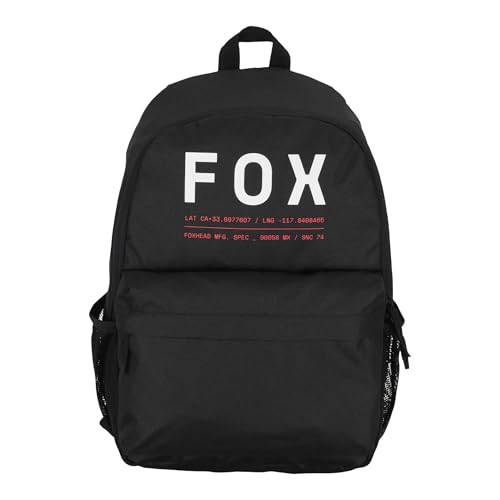 Fox Racing Clean Up Backpack, Slim Everyday School & Street Bag with Laptop Sleeve, Water Bottle Pocket & Adjustable Straps, Black