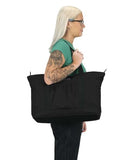 JanSport Daily Tote Spacious Main Compartment, Dual Shoulder Handles, Front Drop Pocket, Zippered Closure, Black