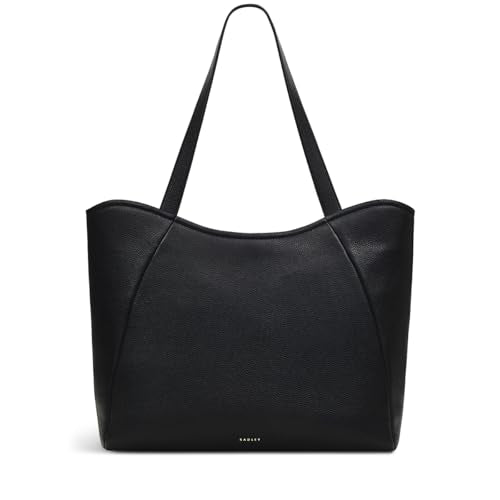 RADLEY London Muswell Lane Women’s Large Leather Ziptop Tote Bag, Black