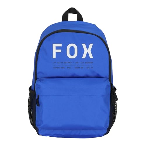 Fox Racing Clean Up Backpack, Slim Everyday School & Street Bag with Laptop Sleeve, Water Bottle Pocket & Adjustable Straps, Blue