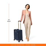 Briggs & Riley Global 21" Carry On Expandable Spinner - Luggage for International Travel, Suitcases with Wheels, Softside Rolling Bag for Men & Women, Self-Repairing Zipper - Baseline Collection, Navy