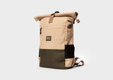 8000Kicks Everyday Hemp Backpack - Lightweight and Weatherproof Backpack for Work and Travel with Anti-theft pocket and Spacious Interior (Beige)