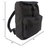 Rothco Canvas Daypack – Heavy-Duty Cotton Canvas Backpack for Hiking, Camping, Traveling, and Daily Use – 34L Capacity, Black