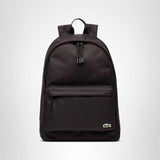 Lacoste Men's Solid Canvas Backpack, Black, One Size