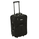 Rockland Fashion Softside Upright Luggage Set, Expandable, Black, 2-Piece (14/19)