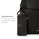 TUMI - Voyageur Holland Backpack - Leather Backpack for Women with Phone Pocket, Laptop Compartment & More - Stylish Travel & Everyday Backpack - Black, Gunmetal Hardware