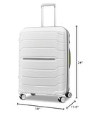 Samsonite Freeform Medium Luggage with Dual 360° Spinner Wheels - Checked Suitcase - TSA Lock, Airline-Approved - Lightweight Durable Polypropylene Expandable Hardshell - White/Grey