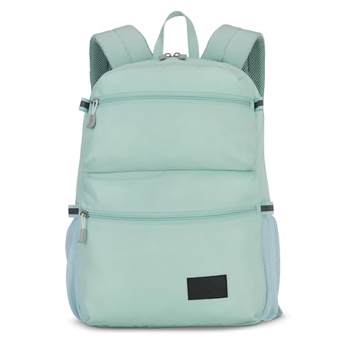 High Sierra Everclass Backpack - Travel or Work Laptop Bookbag with 360° Reflectivity, Dual Water Bottle Pockets & Fits Laptops Up To 15.6”, One Size, Sky Blue