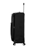 Rockland Impact Softside Spinner Wheel Luggage Set, Black, 4-Piece Set (18/22/26/30)