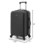 Wrangler Smart Spinner Hardside Luggage, 22-Inch Carry-On, Black