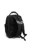 HY Toolbags Tech Pac Pro Professional Tool Backpack with 49 Pockets, Black Nylon, Waterproof Base, Heavy Duty Zipper, 32L Capacity, Tool Organizer for Electrician and HVAC