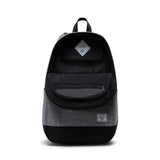Herschel Seymour Backpack - Work Backpacks, 15/16" Laptop Backpack, Padded Shoulder Straps, 26L, Raven Crosshatch