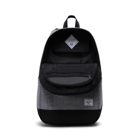 Herschel Seymour Backpack - Work Backpacks, 15/16" Laptop Backpack, Padded Shoulder Straps, 26L, Raven Crosshatch