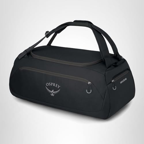 Osprey Daylite 60L Duffel Backpack - Convertible Everyday Duffel Bag for Gym, Commute, and Travel, Black