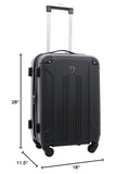 Travelers Club Chicago Hardside Expandable Spinner Luggage, Black, 5 Piece Set