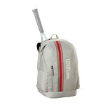 WILSON 2025 Team Tennis Backpack - Oats/Red, Holds up to 2 Rackets