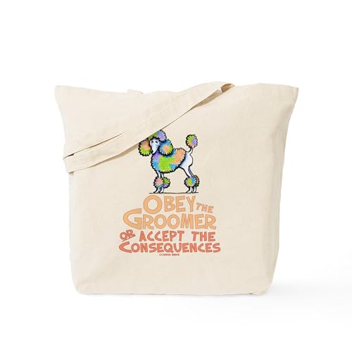CafePress Obey The Groomer Tote Bag Reusable Natural Beige Canvas Shopping Bag