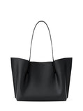 Michael Kors Women's Emilia Large Tote, Black/Pebbled Leather, One Size