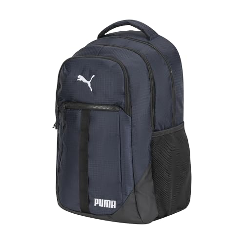 PUMA Strategy Ripstop Backpack with Padded Adjustable Straps, Laptop Sleeve & Water Bottle Pockets, New Navy, One Size