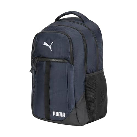 PUMA Strategy Ripstop Backpack with Padded Adjustable Straps, Laptop Sleeve & Water Bottle Pockets, New Navy, One Size