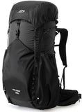 IX INOXTO 55L Internal Frame Waterproof Hiking Camping Backpack with 3L Water Bladder and Rain Cover, Large Lightweight Travel Daypack Rucksack for Climbing (Black)