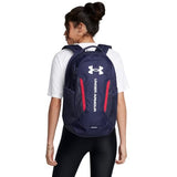 Under Armour Unisex-Adult Hustle 6.0 Backpack, (412) Midnight Navy/Midnight Navy/White, One Size Fits Most