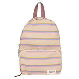 Roxy Women's Always Core Backpack | Travel | Everyday Carry | Beach | Polyester | 8L Capacity - Banana Cream Stripe