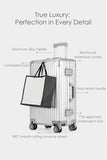 HotWay 20 Inch All Aluminum Carry On Luggage with Wheels, Hard Shell Zipperless Suitcase with TSA Locks, Silver Travel Luggage (22x14x9 Airline Approved)
