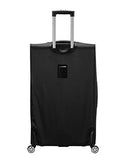 Rockland Impact Softside Spinner Wheel Luggage Set, Black, 4-Piece Set (18/22/26/30)