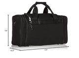 Rockland Duffel Bag, Black, 18.5 in X 10.5 in X 8.5 in