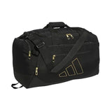 adidas Defender 5 Duffel Bag for Sports, Gym and Travel, Black/Gold Metallic, OSFA
