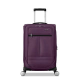 Samsonite Carry-On Soft-Sided Expandable 21-Inch Element Suitcase: Airline Approved for Most Major Airlines, Durable, 360° Spinner Wheels, Adjustable Handle, 2 Front & Side Pocket- Purple