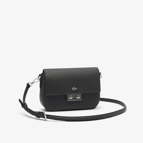 Lacoste Women's Daily City Flap Close Crossbody Bag, Black, One Size
