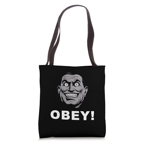 OBEY! Obay, Funny Sarcasm Satirical Satire Tote Bag | Backpacks4Less