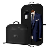 LAZYSEAL Garment Bag for Closet Storage and Travel 43-Inch Waterproof Dustproof Suit Luggage Bag Unisex Clothes Bag Durable 600D Oxford Fabric 2-in-1 Hanging Suit case Coat Bag for Man, Woman