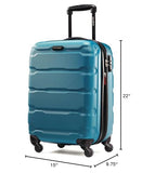 Samsonite Omni PC Hardside Expandable Luggage with Spinner Wheels, Caribbean Blue, Carry-On 20-Inch