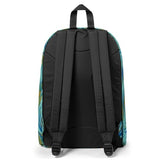 EASTPAK Out Of Office – 31L Backpack with Dual Compartments, 14-inch Laptop Tablet Sleeve, Utility Pocket, Bottle Holder, Brize Palm Aqua