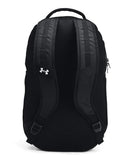 Under Armour Unisex-Adult Hustle 6.0 Backpack, (002) Black/Black/White, One Size Fits Most
